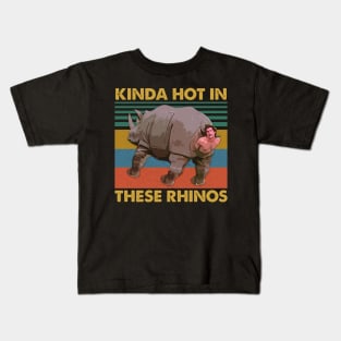 Kinda Hot In These Rhinos Retro Kids T-Shirt